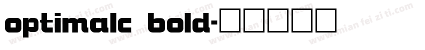 optimalc bold字体转换